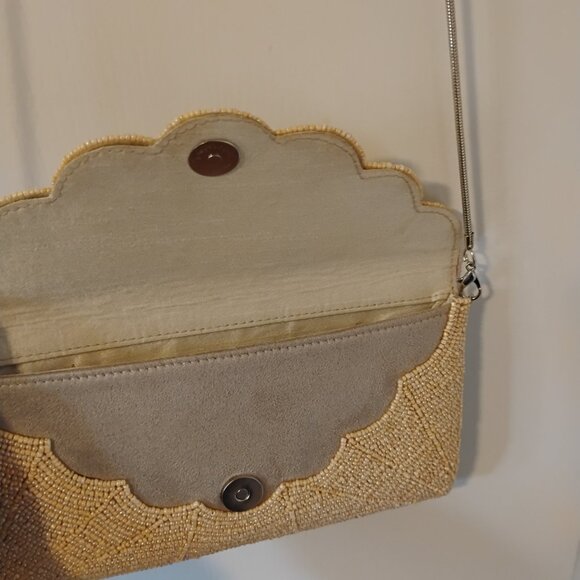 Lulus Junipero Champagne Beaded Clutch - Picture 4 of 6